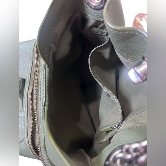 Coach Edie 31 Shoulder Bag Green Pebbled Leather Chain Strap Tote 36855 - Picture 11 of 16